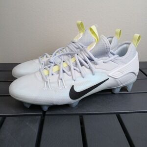 Nike Alpha Huarache 9‎ Elite Low Lax SE Grey Black Cleats Men Size 12.5 - NA